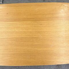 ローテーブル 天然木 棚付き 折れ脚の画像