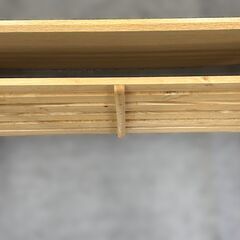 ローテーブル 天然木 棚付き 折れ脚の画像