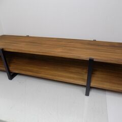 米松集成材無垢板 テレビボード　パイン材無垢板 テレビ台　５８型テレビ対応サイズ　無垢板オーディオボード　巾１５００ｍｍ　奥行３９３ｍｍ（金属枠４４０ｍｍ）　高さ３５０ｍｍ　板厚２５ｍｍの画像