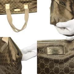 グッチ 267474 ハンドバッグ ゴールド  GUCCI  GGキャンバスの画像
