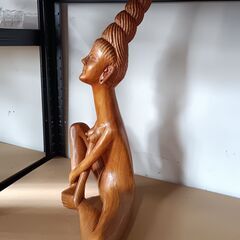 木彫り　エスニック　女性像の画像