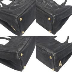 プラダ B2439G トートバッグ ブラック  PRADA カナパ デニムの画像