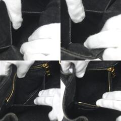 プラダ B2439G トートバッグ ブラック  PRADA カナパ デニムの画像