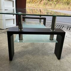 【リユースショップスパークル】ガラスセンターテーブル　No.176　ローテーブル　コーヒーテーブル　リビングテーブル　モダン　ガラステーブル　配送設置可能♪の画像