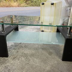 【リユースショップスパークル】ガラスセンターテーブル　No.176　ローテーブル　コーヒーテーブル　リビングテーブル　モダン　ガラステーブル　配送設置可能♪の画像