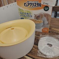 【中古】ピュアクリスタル（猫用給水器）の画像
