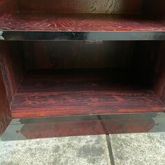 【リユースショップスパークル】民芸箪笥　No.177　和たんす　和製キャビネット　チェスト　昭和レトロ　木製 　飾り棚　配送設置可能♪の画像