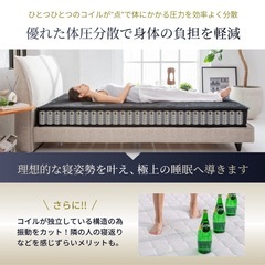 シングル　ポケットコイルマットレスの画像