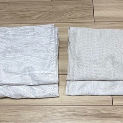 白いレースカーテン 2枚セット（110cm×180cm／150cm×180cm）＋小サイズ2枚プレゼントの画像