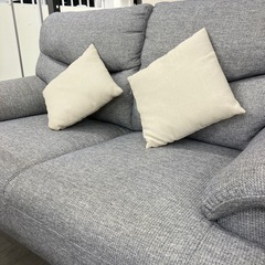 2人掛けソファー　ファブリック　グレー【トレファク堺福田店】