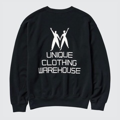 ユニクロ ロゴスウェットシャツ S ブラックの画像