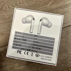 ワイヤレスイヤホン　白　新品　の画像