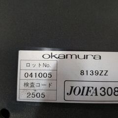 6脚セット 会議用椅子 オカムラ（okamura） キャスター付きミーティングチェア 色ブルー 型番：8139ZZ 管理番号YN316AZの画像