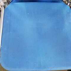 6脚セット 会議用椅子 オカムラ（okamura） キャスター付きミーティングチェア 色ブルー 型番：8139ZZ 管理番号YN316AZの画像