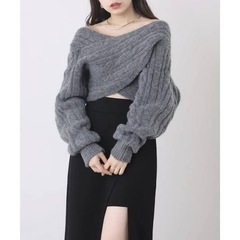 chico （チコ）2wayドルマンバッククロスケーブルニットの画像