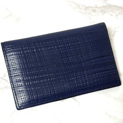 LOEWE ロエベ リネン カードケース アナグラム ネイビー系の画像