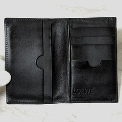 LOEWE ロエベ リネン カードケース アナグラム ネイビー系の画像