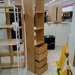 リユースのサカイ栃木店★ジモティ割あり★  棚 ベージュ W41.5×D28.5×H199 クリーニング済み TC11889の画像