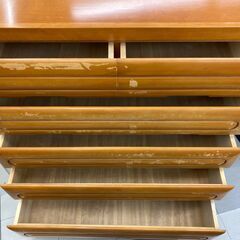 ★リユースのサカイ千葉中央店★  タンス 茶 H108×D60.5×W100.5 クリーニング済み TC5697の画像