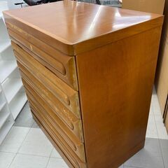 ★リユースのサカイ千葉中央店★  タンス 茶 H108×D60.5×W100.5 クリーニング済み TC5697の画像