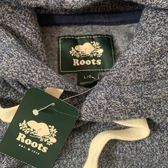 Roots フード付きパーカー Lサイズ グレーの画像