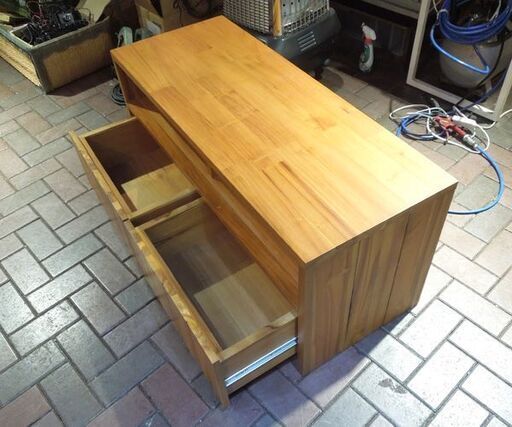 unico AVボード BREATH AV chast W1085 チーク材 テレビ台 ローボード