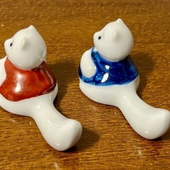かわいいタヌキの箸置き２個セット新品同様の画像