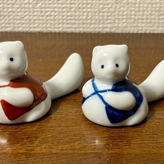かわいいタヌキの箸置き２個セット新品同様の画像