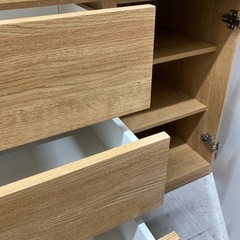 ローチェスト　ニトリ　1枚扉　3段引き出し　フォウナチュラル【トレファク堺福田店】の画像