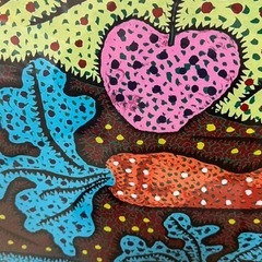 草間彌生YAYOI KUSAMA 版画 幻の野に立ちて ED100の画像