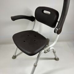 Panasonic パナソニック ユクリア シャワーチェア 介護チェア 入浴補助 肘置き付 折りたたみ PN-L41821BR ブラウン の画像