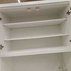 リユースのサカイ栃木店★ジモティ割あり★ NITORI 食器棚　コパン ホワイト W80×D42×H180.5 クリーニング済み TC11897の画像