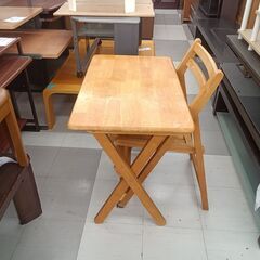 ★リユースのサカイ千葉中央店★  折り畳みテーブル＆椅子SET  H66×D48×W80 クリーニング済み TC5703の画像
