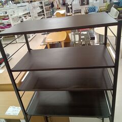 リユースのサカイ栃木店★ジモティ割あり★  ラック ダークブラウン×ブラック W80×D45.5×H170.5 クリーニング済み TC11899の画像