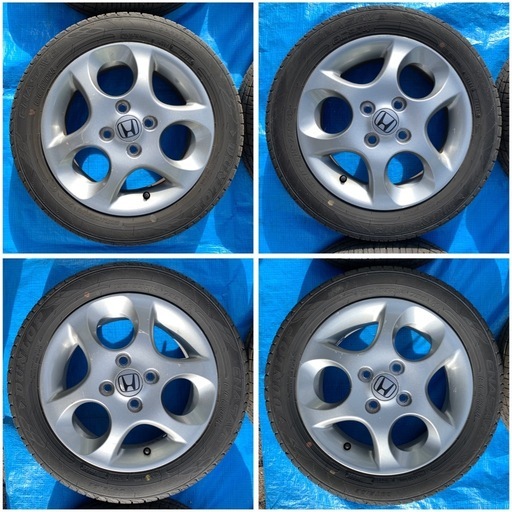 軽アルミ付き夏タイヤ155/65R-14/走行Km少 