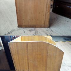 ヴィンテージ 木製ブックスタンド 引き出し付き 本立て レトロ　/TJ-2692 2Fの画像