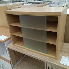 リユースのサカイ栃木店★ジモティ割あり★ コメリ 食器棚 ベージュ W60×D29.2×H45 クリーニング済み TC11901の画像