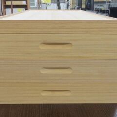 3段 着物 衣装ケース  桐たんす 幅90x奥行42x高さ28cm 衣装箱 札幌 北20条店の画像