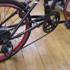 （1台限り★ジモティー特典あり★）SIAFEI　20インチ折りたたみ自転車　黒　14段変速　　高く買取るゾウ八幡東店の画像