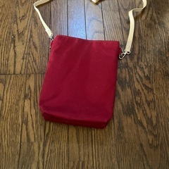 【ハンドメイド】帆布サコッシュ ワインレッド 1209新品未使用の画像