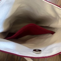 【ハンドメイド】帆布サコッシュ ワインレッド 1209新品未使用の画像