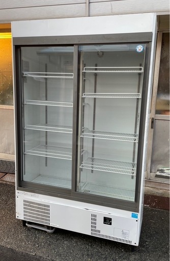 【動確済み】業務用 フクシマ リーチイン冷蔵ショーケース MSU-120GHWSR 488L 1200×450×1880 リーチインショーケース ビール瓶 薄型 大阪
