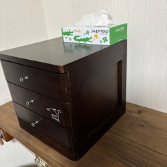 ミニチェスト3段　　ブラウンの画像