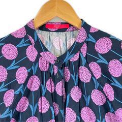 美品 graniph グラニフ 花柄・ボタニカル 春夏 SS ブラウス レーヨン パープル レディース F ドルマンスリーブ【古着】【中古】の画像