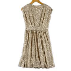 美品 ROPE' ロペ 総柄 春夏 SS ワンピース ポリエステル ベージュ レディース【古着】【中古】の画像