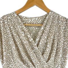 美品 ROPE' ロペ 総柄 春夏 SS ワンピース ポリエステル ベージュ レディース【古着】【中古】の画像