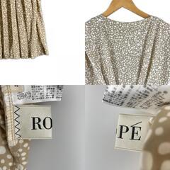 美品 ROPE' ロペ 総柄 春夏 SS ワンピース ポリエステル ベージュ レディース【古着】【中古】の画像