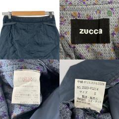 美品 ZUCCa ズッカ キルティング オールシーズン スカート ナイロン ネイビー レディース S 巻きスカート【古着】【中古】の画像