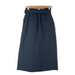 美品 SLOBE スローブ 無地 秋冬 AW ロングスカート ポリエステル ネイビー レディース 38【古着】【中古】の画像