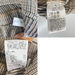 THE SHOP TK ザショップティーケー チェック 秋冬 AW スラックス レーヨン ベージュ メンズ L 裏起毛【古着】【中古】の画像